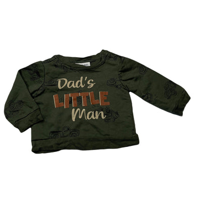 Boys BLOOMIN' BABY, khaki lightweight long sleeve top, EUC, size 000,  