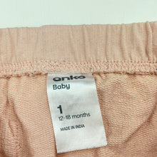Load image into Gallery viewer, Girls Anko, pink cotton casual pants, elasticated, FUC, size 1,  