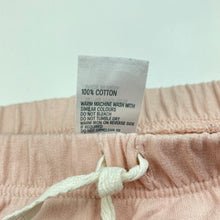 Load image into Gallery viewer, Girls Anko, pink cotton casual pants, elasticated, FUC, size 1,  