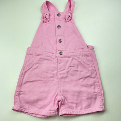 Girls Sprout, pink denim overalls / shortalls, light mark on back, FUC, size 2,  