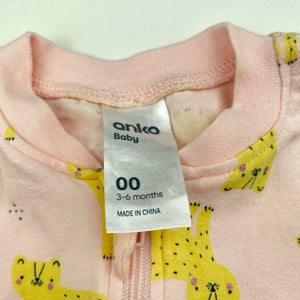 Girls Anko, stretchy zip romper, EUC, size 00,  
