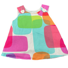 Load image into Gallery viewer, Girls Baby Boxes, colourful cotton dress, GUC, size 000, L: 30cm