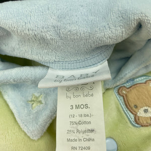 unisex Bon Bebe, lightweight velour sleeping bag, EUC, size 000,  