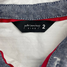 Load image into Gallery viewer, Boys Peter Morrissey, white cotton long sleeve shirt, GUC, size 2,  