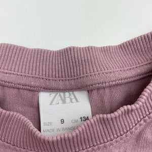 Girls Zara, cotton t-shirt / top, marks on front, FUC, size 9,  