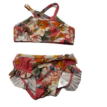 Load image into Gallery viewer, Girls SEAFOLLY, colourful tropical floral swim top &amp; bottoms, EUC, size 1,  
