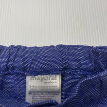 Load image into Gallery viewer, Boys Mayoral, soft feel lightweight cotton shorts, elasticated, EUC, size 000,  