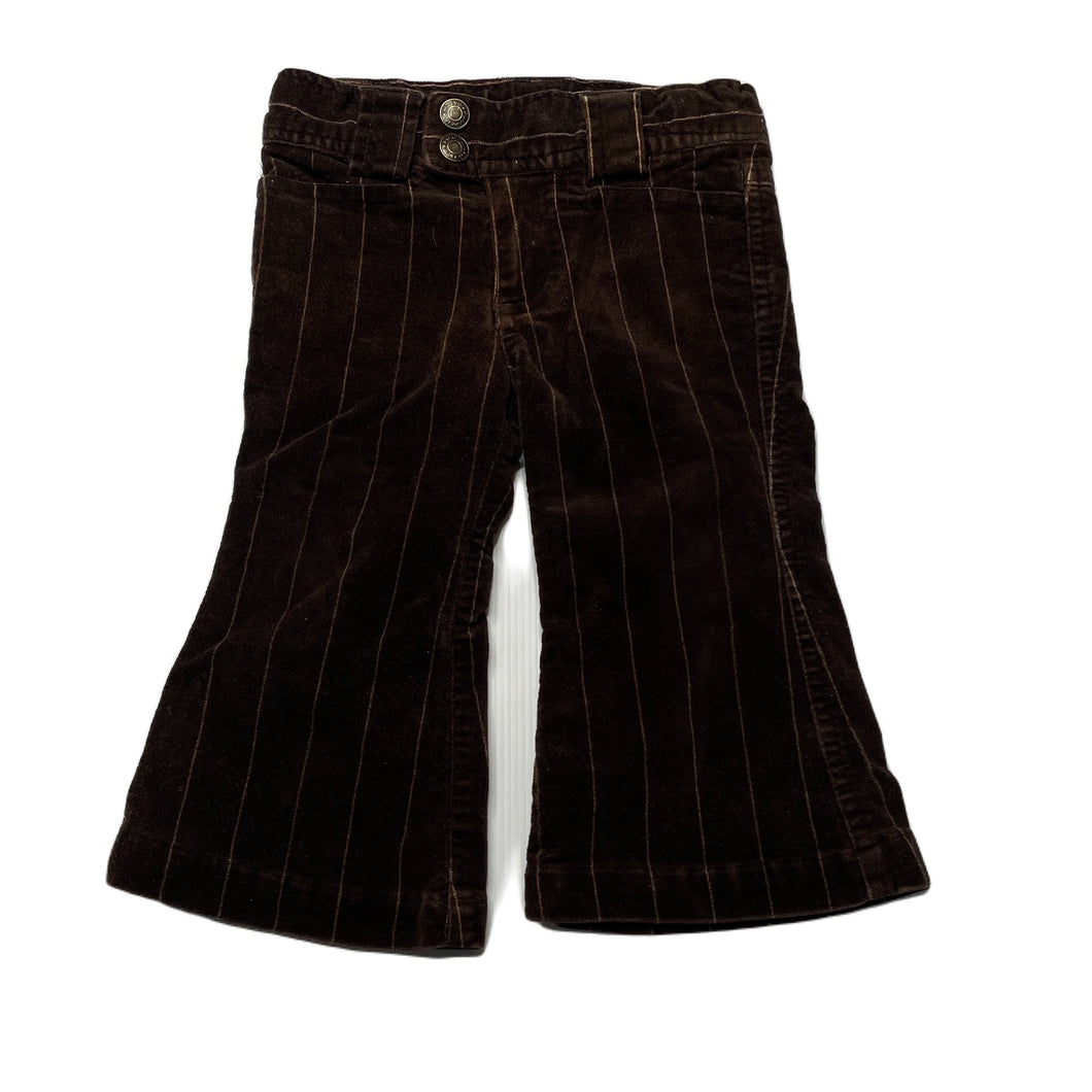 Girls Pumpkin Patch, brown velour bootcut pants, adjustable, GUC, size 0,  