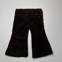 Load image into Gallery viewer, Girls Pumpkin Patch, brown velour bootcut pants, adjustable, GUC, size 0,  