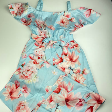 Girls SHEIN, lightweight floral summer jumpsuit, EUC, size 9,  