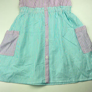 Girls Cotton On, striped lightweight cotton shirt dress, EUC, size 8, L: 64cm