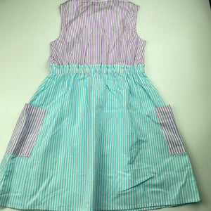 Girls Cotton On, striped lightweight cotton shirt dress, EUC, size 8, L: 64cm