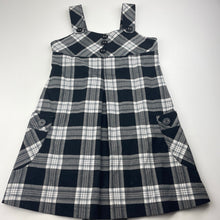 Load image into Gallery viewer, Girls Pumpkin Patch, black &amp; white check casual dress, FUC, size 6, L: 64cm