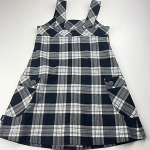 Girls Pumpkin Patch, black & white check casual dress, FUC, size 6, L: 64cm