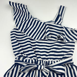 Girls SHEIN, navy stripe summer playsuit, EUC, size 9,  