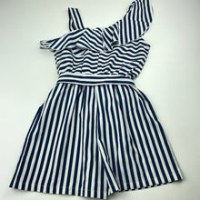 Load image into Gallery viewer, Girls SHEIN, navy stripe summer playsuit, EUC, size 9,  