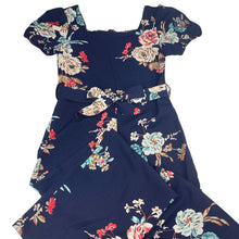 Load image into Gallery viewer, Girls SHEIN, lightweight navy floral jumpsuit, EUC, size 9,  