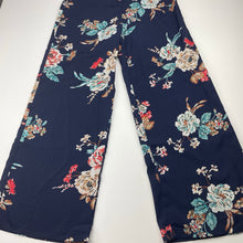 Load image into Gallery viewer, Girls SHEIN, lightweight navy floral jumpsuit, EUC, size 9,  