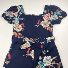Load image into Gallery viewer, Girls SHEIN, lightweight navy floral jumpsuit, EUC, size 9,  