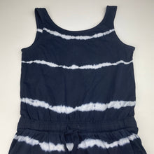Load image into Gallery viewer, Girls Target, navy tie dyed cotton playsuit, EUC, size 8,  