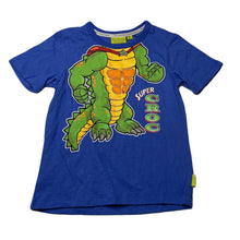 Load image into Gallery viewer, Boys WA Jacobs, blue cotton t-shirt / top, crocodile, EUC, size 6,  