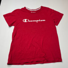 Load image into Gallery viewer, unisex Champion, Authentic red cotton t-shirt / top, EUC, size 14,  