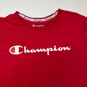 unisex Champion, Authentic red cotton t-shirt / top, EUC, size 14,  