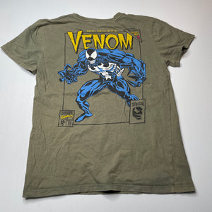 Boys Marvel, Venom khaki cotton t-shirt / top, wash fade / discolouration, FUC, size 14,  