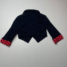 Load image into Gallery viewer, Girls Pretty Chic Princess, navy stretch cotton lightweight jacket, EUC, size 3,  