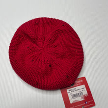 Load image into Gallery viewer, Girls Ollies Place, red sequin knitted cotton hat / beanie, NEW, size 000-0,  
