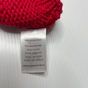 Girls Ollies Place, red sequin knitted cotton hat / beanie, NEW, size 000-0,  