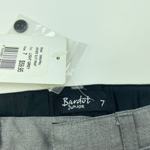 Load image into Gallery viewer, Boys Bardot Junior, grey suit / formal pants, adjustable, Inside leg: 54cm, NEW, size 7,  