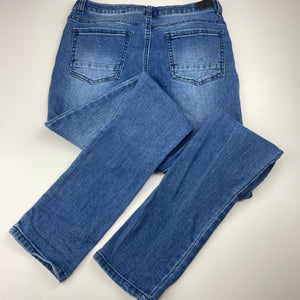 Boys Just Jeans, blue stretch denim jeans, adjustable, Inside leg: 74cm, GUC, size 16,  