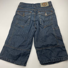 Load image into Gallery viewer, Boys Shock Resistant, dark denim long shorts, adjustable, Inside leg: 32cm, EUC, size 10,  