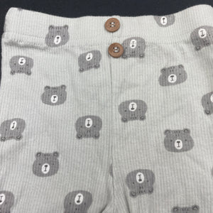 unisex Emily and Oliver, ribbed cotton leggings / bottoms, elasticated, EUC, size 00,  