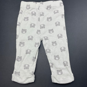 unisex Emily and Oliver, ribbed cotton leggings / bottoms, elasticated, EUC, size 00,  