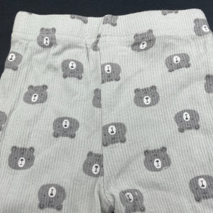 unisex Emily and Oliver, ribbed cotton leggings / bottoms, elasticated, EUC, size 00,  