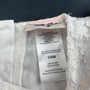 Girls Little Lass Baby, lined lightweight floral top, L: 32cm, EUC, size 00,  
