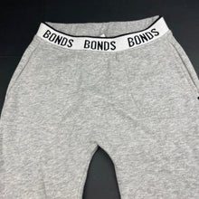 Load image into Gallery viewer, unisex Bonds, grey marle fleece lined trrack / sweat pants, elasticated, GUC, size 6,  