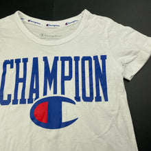 Load image into Gallery viewer, unisex Champion, Authentic white cotton t-shirt / top, EUC, size 6,  