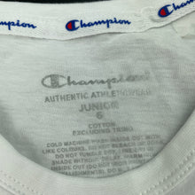 Load image into Gallery viewer, unisex Champion, Authentic white cotton t-shirt / top, EUC, size 6,  