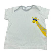 Load image into Gallery viewer, Boys Carters, white cotton t-shirt / top, giraffe, GUC, size 00,  