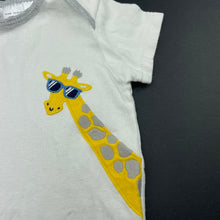 Load image into Gallery viewer, Boys Carters, white cotton t-shirt / top, giraffe, GUC, size 00,  