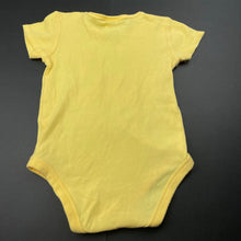Load image into Gallery viewer, unisex CoComelon, yellow cotton bodysuit / romper, EUC, size 1,  