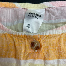 Load image into Gallery viewer, Girls Anko, striped cotton playsuit, GUC, size 4,  