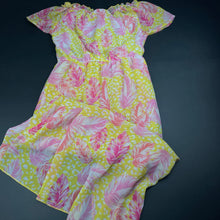 Load image into Gallery viewer, Girls Mango, lined lightweight playsuit / dress, FUC, size 10, L: 100cm at back