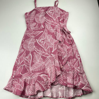Girls Target, viscose / linen summer dress, FUC, size 9, L: 70cm approx