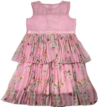 Load image into Gallery viewer, Girls Origami, lined lightweight floral party dress, light marks, FUC, size 6, L: 63cm