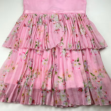 Load image into Gallery viewer, Girls Origami, lined lightweight floral party dress, light marks, FUC, size 6, L: 63cm