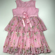 Load image into Gallery viewer, Girls Origami, lined lightweight floral party dress, light marks, FUC, size 6, L: 63cm